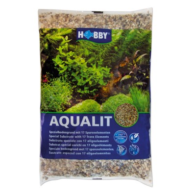 Substrat Nutritif pour Plantes d'Aquarium 'Aqualit' | Hobby - Sac de 3 litres
