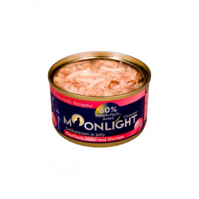 Moonlight Alimentation naturelle thon, poulet & crevettes en gelée Moonlight 964314