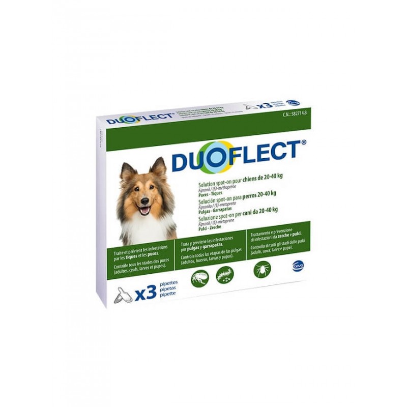 Pipettes Antiparasites Duoflect - Chien 20 Ã 40 kg-DUOFLECT- Pipettes Antiparasites Duoflect - Chien 20 Ã 40 kg-DUOFLECT-