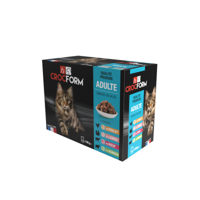 CROCFORM Pâtées CROCFORM - Viandes émincées en gelée 12 x 100 g 06734