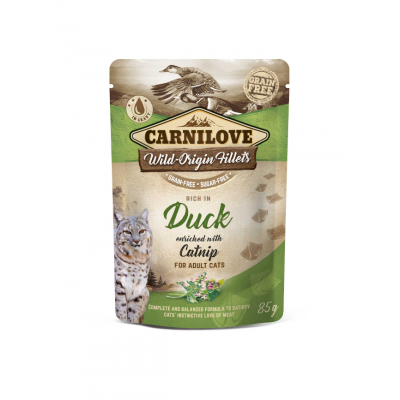 Carnilove Pochon Carnilove Grainfree Adulte Canard & Herbe à chat 85 g 100385