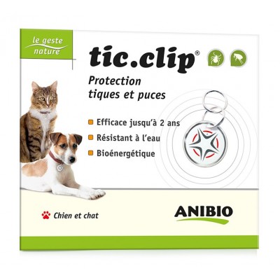 Médaille de Protection contre les Tiques pour Chien et Chat - Tic-clip Anibio
