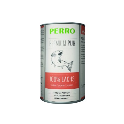 Pâtée pour Chien 'Premium Pur 100 % Saumon' | Perro - Boîte de 410 g