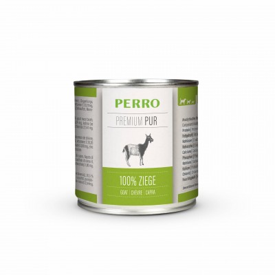 Pâtée pour Chien 'Premium Pur 100 % Chèvre' | Perro - Boîte de 200 g