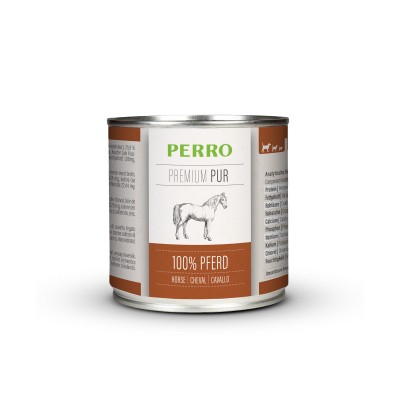 Pâtée pour Chien 'Premium Pur 100 % Cheval' | Perro - Boîte de 200 g