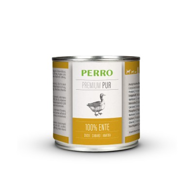 Pâtée pour Chien 'Premium Pur 100 % Canard' | Perro - Boîte de 200 g