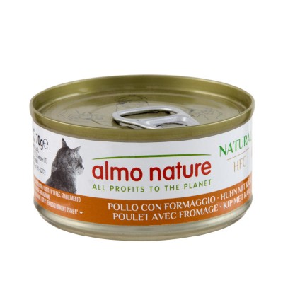 Pâtée Chat 'HFC Natural Poulet avec Fromage' | Almo Nature - Boîte de 70 g
