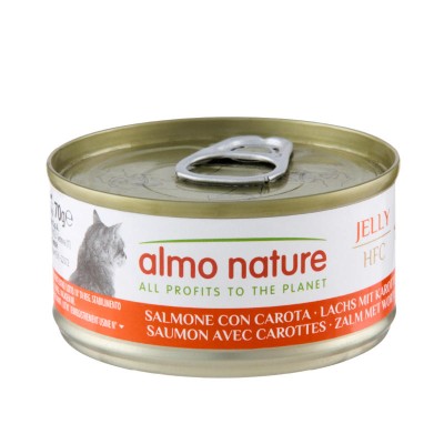 Pâtée Chat 'HFC Jelly Saumon avec Carotte' | Almo Nature - Boîte de 70 g