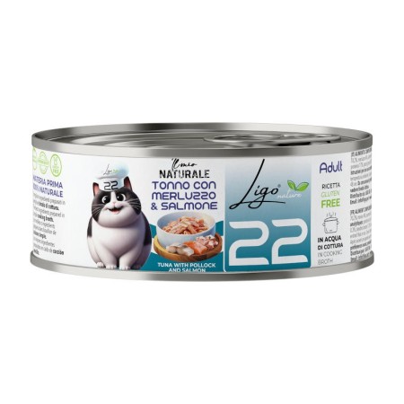 Pâtée Chat 'Naturel N. 22 Thon, Cabillaud & Saumon' | Ligo Nature
