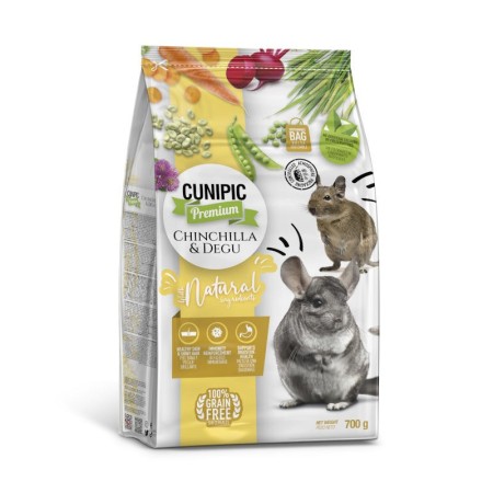 Nourriture pour Chinchilla & Dègue 'Premium' | Cunipic - Sac de 700 g - Avant
