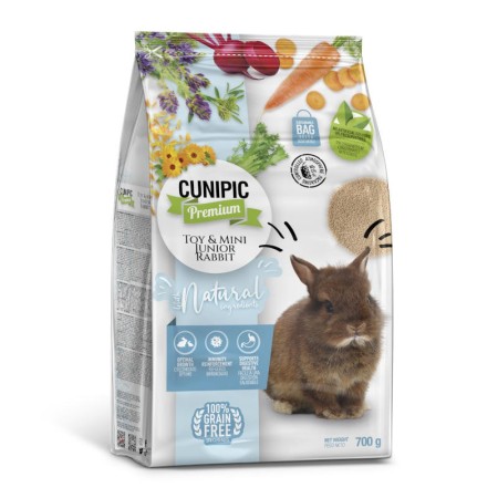 Nourriture pour Jeune Lapin Nain & Extra Nain 'Premium' | Cunipic - Sac de 700 g - Avant