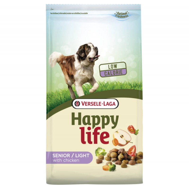 Croquettes Happy Life Senior / Light au Poulet Croquettes Happy Life Senior / Light au Poulet