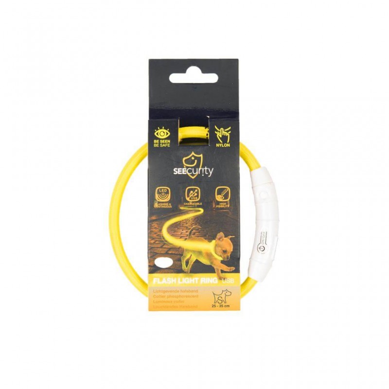 Anneaux lumineux Seecurity USB Nylon Jaune Anneaux lumineux Seecurity USB Nylon Jaune