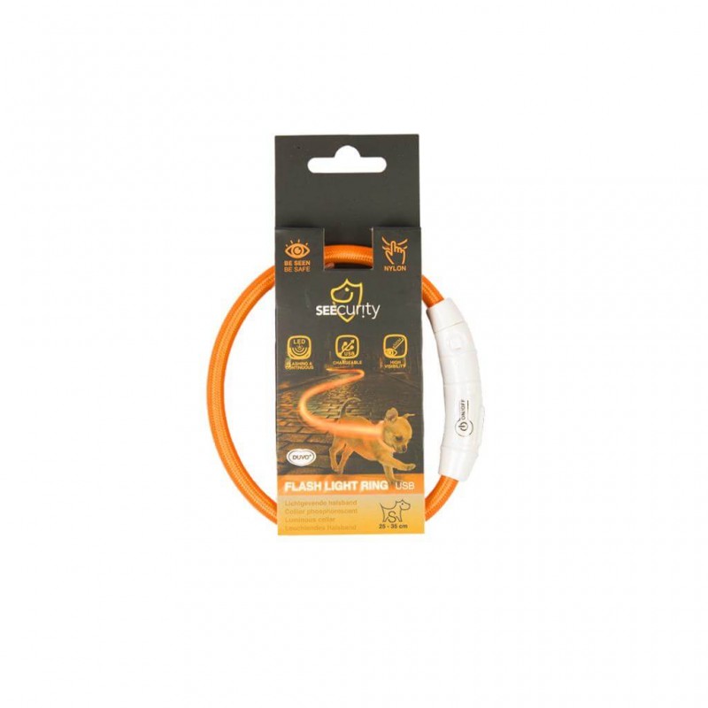 Anneaux lumineux Seecurity USB Nylon Orange Anneaux lumineux Seecurity USB Nylon Orange