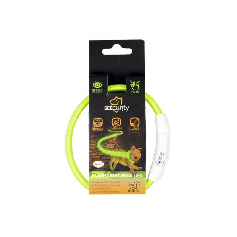 Anneaux lumineux Seecurity USB Nylon Vert Anneaux lumineux Seecurity USB Nylon Vert