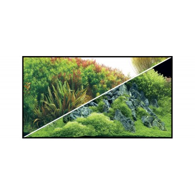 Poster de Fond pour Aquarium 'Planted River/Green Rocks' | Hobby - Visuel 1