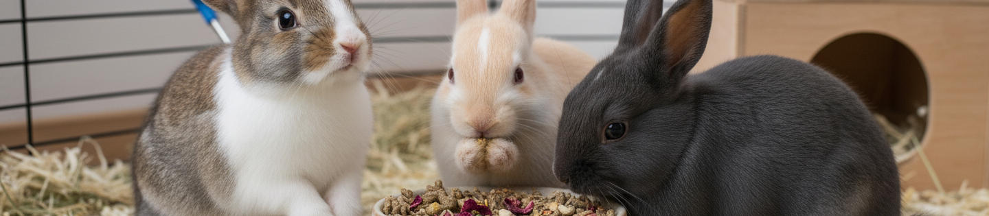 Nourriture Premium Cunipic pour jeune lapin nain et extra nain avec foin, fleurs et végétaux