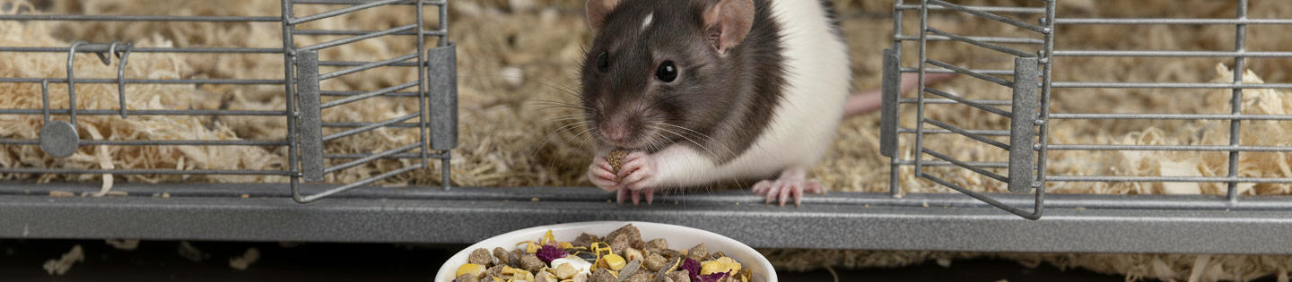 Nourriture Premium Cunipic pour rat avec oeuf, larves, graines et fleurs